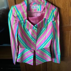 Vintage private collection two piece  raw silk set